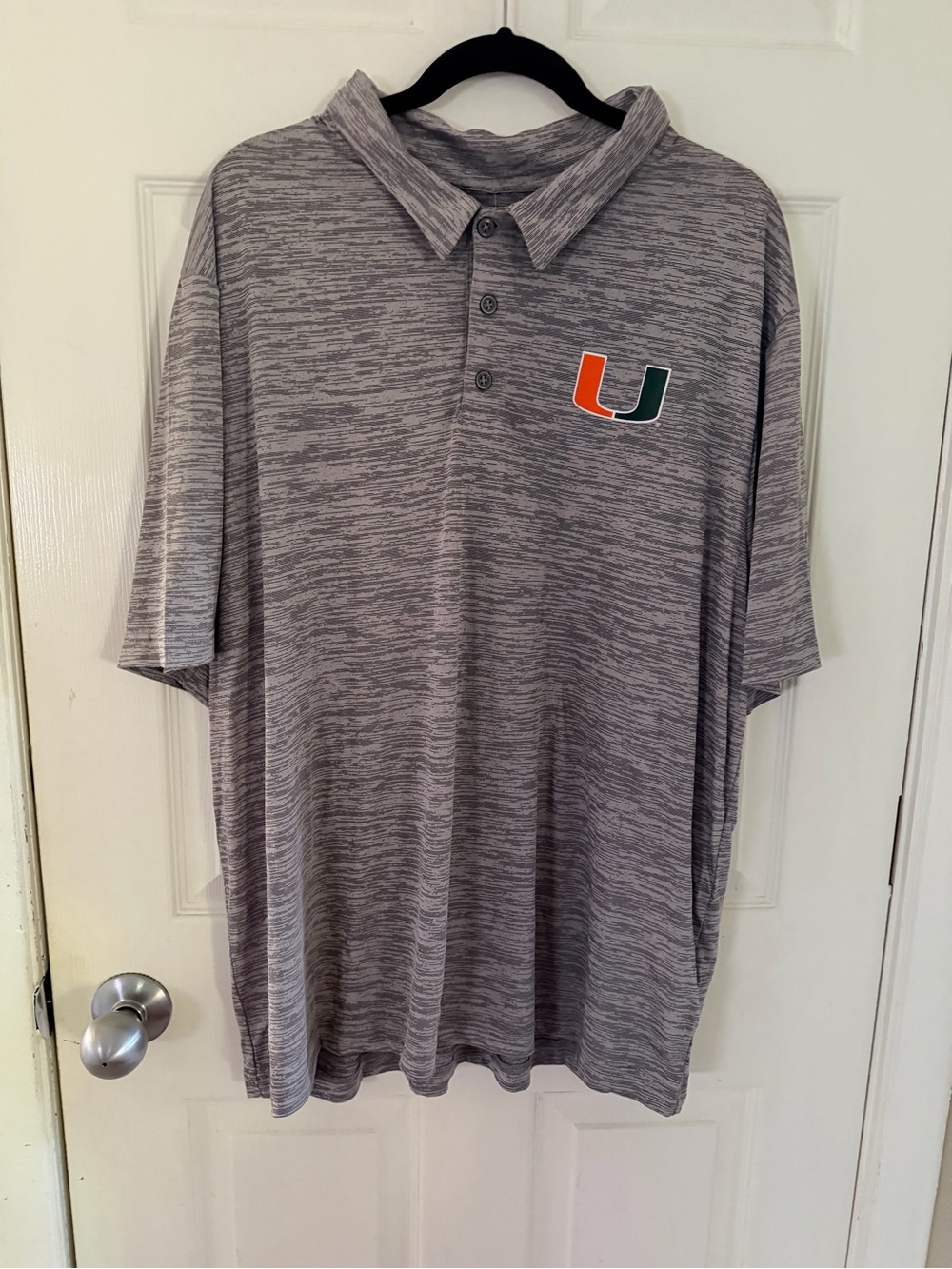 University of Miami Men's Grey Heather Polo NWT XXL